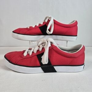 Polo Ralph Lauren Mens_Laceup Sneakers Size 8.5D Red